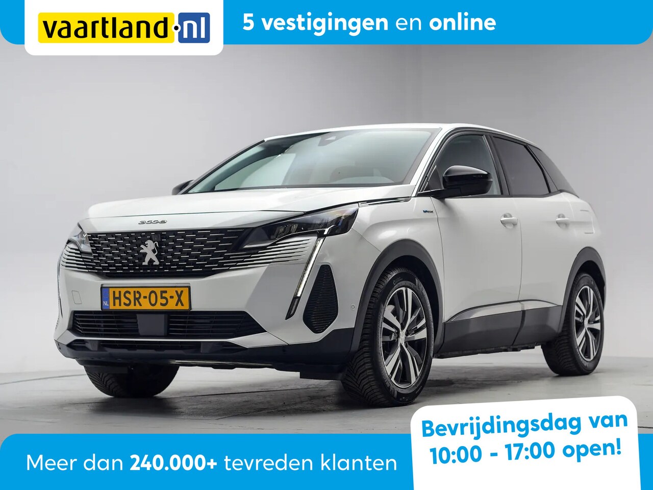 Peugeot 3008 - 1.6 HYbrid 225 Blue Lease Allure Aut. [ Navi Trekhaak Apple / android Camera stoelverwarmi - AutoWereld.nl