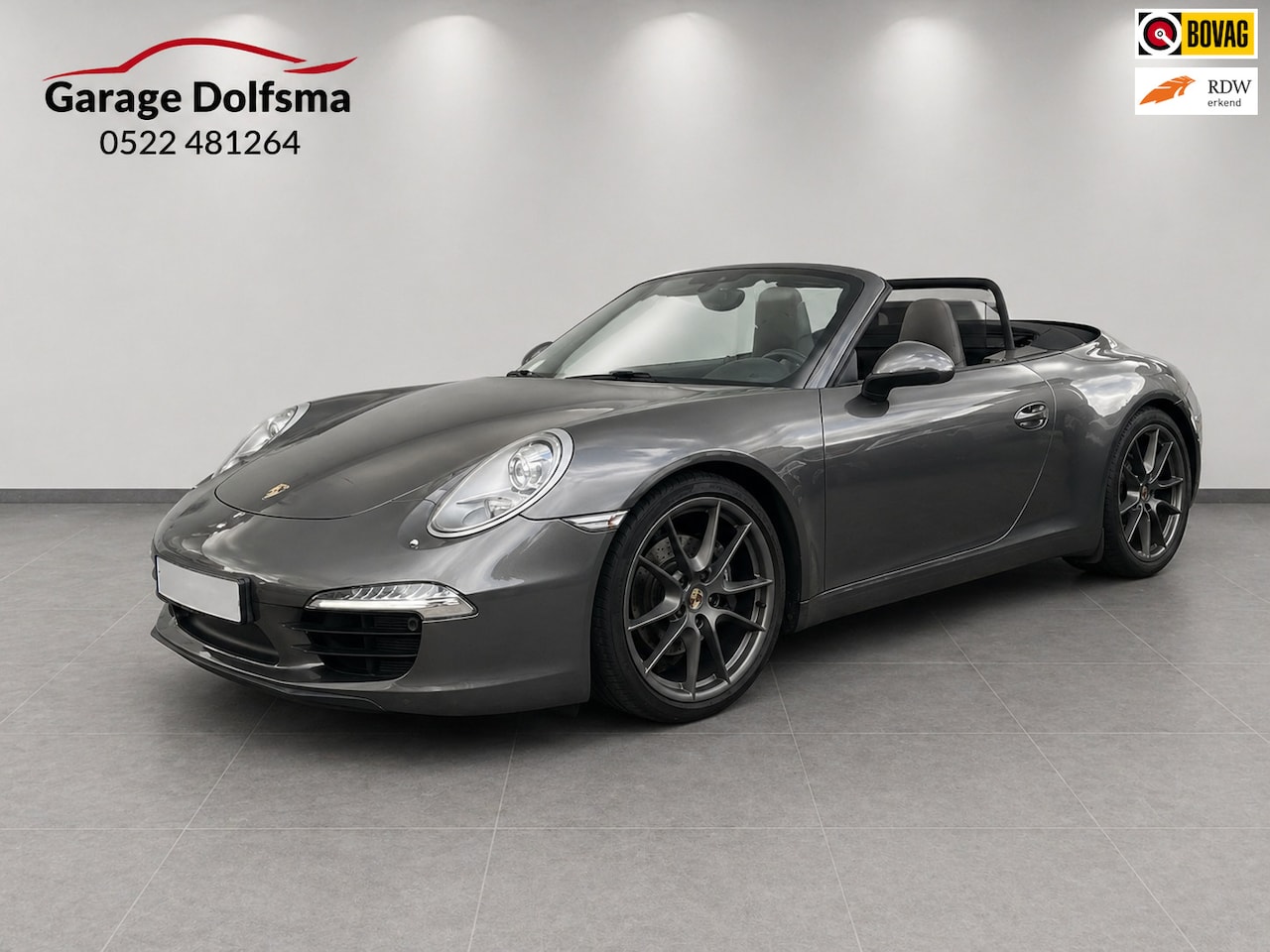 Porsche 911 Cabrio - 3.4 Carrera-991.1-PDK-20"-Achatgrau - AutoWereld.nl