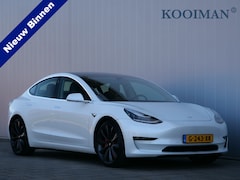 Tesla Model 3 - Performance AWD 75 kWh 462 Pk Automaat Navigatie / Camera's / Leer / Pano-dak / 20 inch /