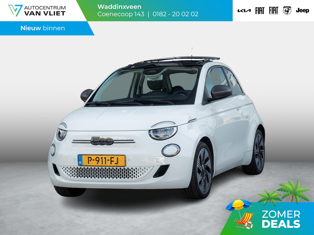 Fiat 500e - Icon 42 kWh | Clima | Cruise | Camera | 17" | Priv. Glass | Schuif/Kanteldak | Winter Pack - AutoWereld.nl