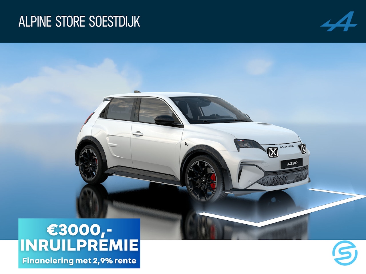 Alpine A290 - GT Performance 52 kWh 19' Snowflake Semi Diamantee - AutoWereld.nl