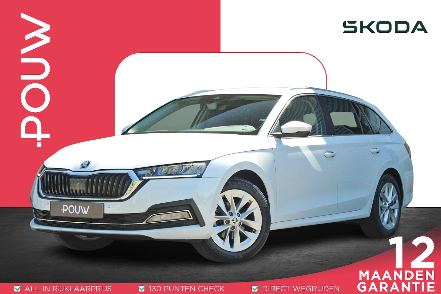 Skoda Octavia Combi - 1.0 TSI 110pk Business Edition | Trekhaak | Stoelverwarming | Camera | Cruise Control - AutoWereld.nl