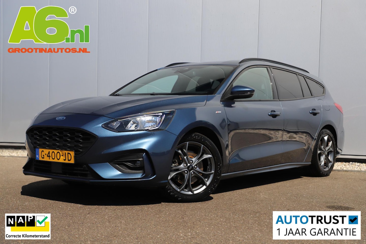 Ford Focus Wagon - 1.0 EcoBoost ST Line Business Trekhaak Navigatie Carplay Android Clima Adaptive Cruise Par - AutoWereld.nl