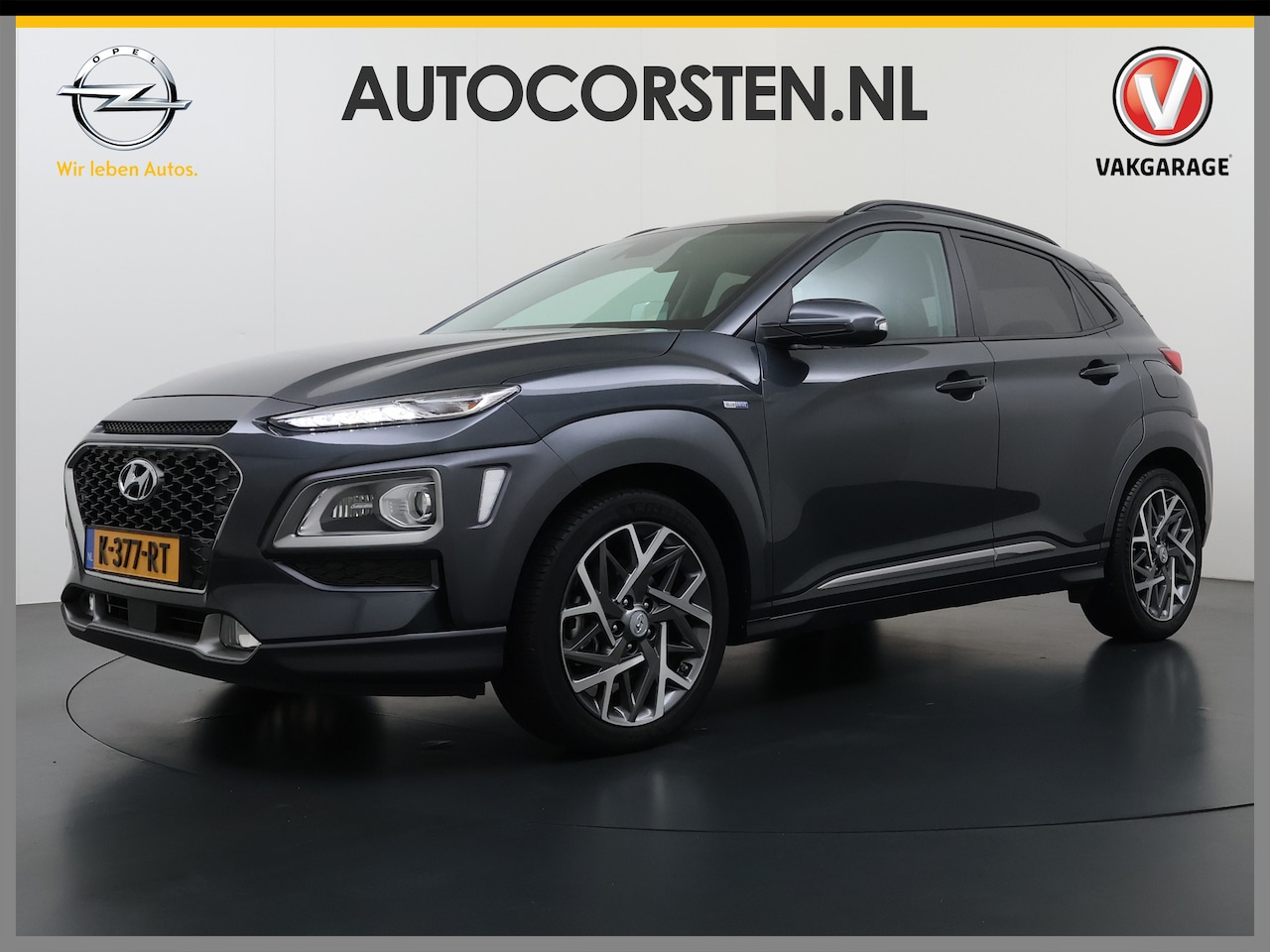 Hyundai Kona - 1.6GDI HEV Hybride Premium Adap.Cruise Leder+Verwarming+Ventilatie Head-Up Display Camera - AutoWereld.nl