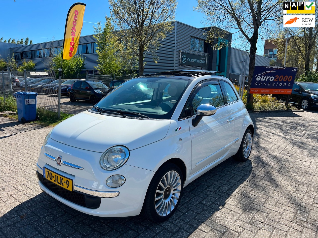 Fiat 500 - 1.2 Lounge - AUTOMAAT - OPEN DAK - NIEUWE APK ! - AutoWereld.nl