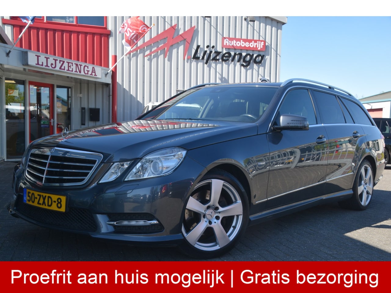 Mercedes-Benz E-klasse Estate - 200 CDI Business Class Avantgarde Navi | Leer | Trekhaak | LMV | AMG style | Sportonderste - AutoWereld.nl