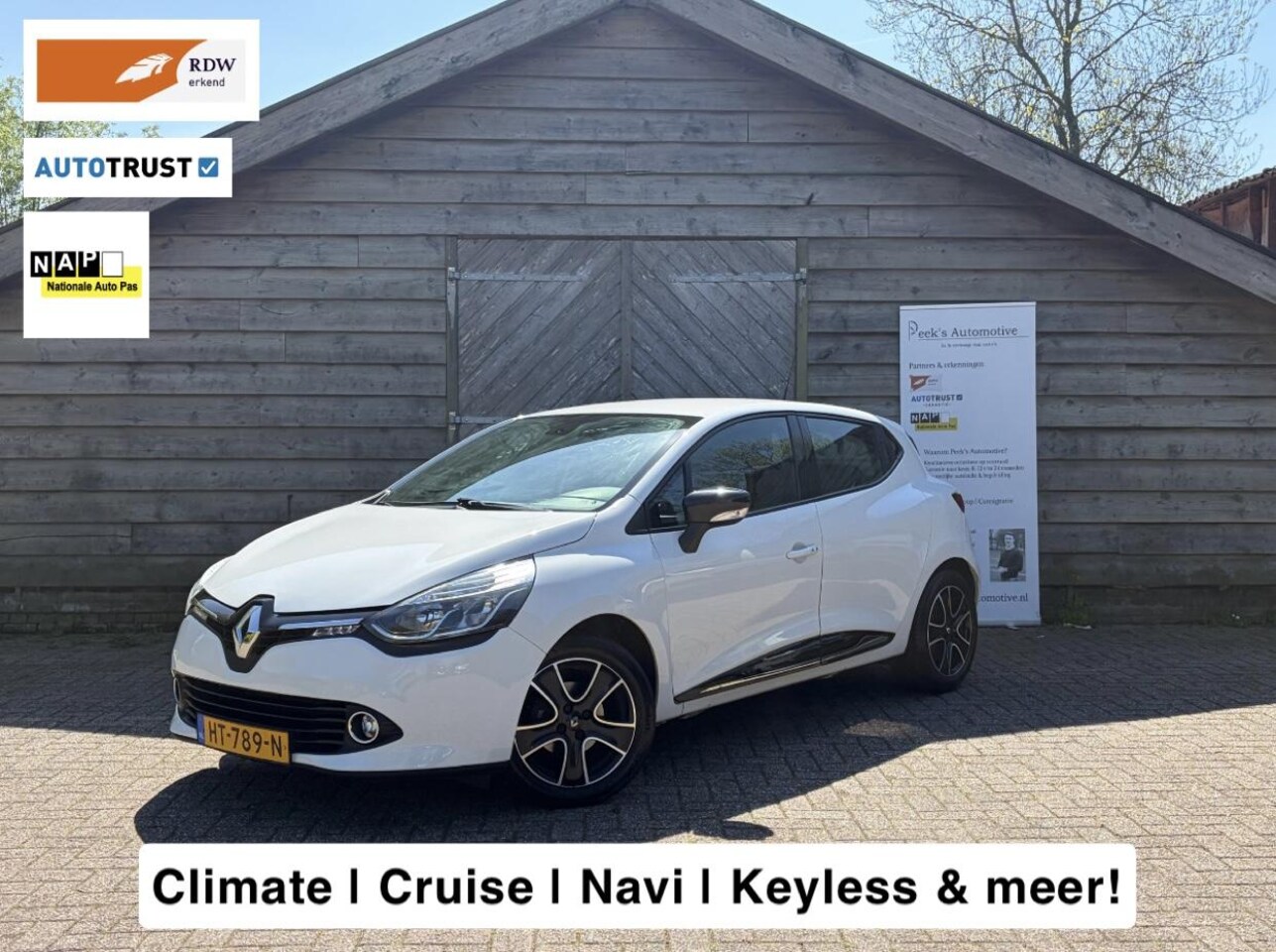 Renault Clio - 1.2 Dynamique Automaat! | Clima | Navi | Keyless | Cruise | PDC | Trekhaak | Super!!! - AutoWereld.nl