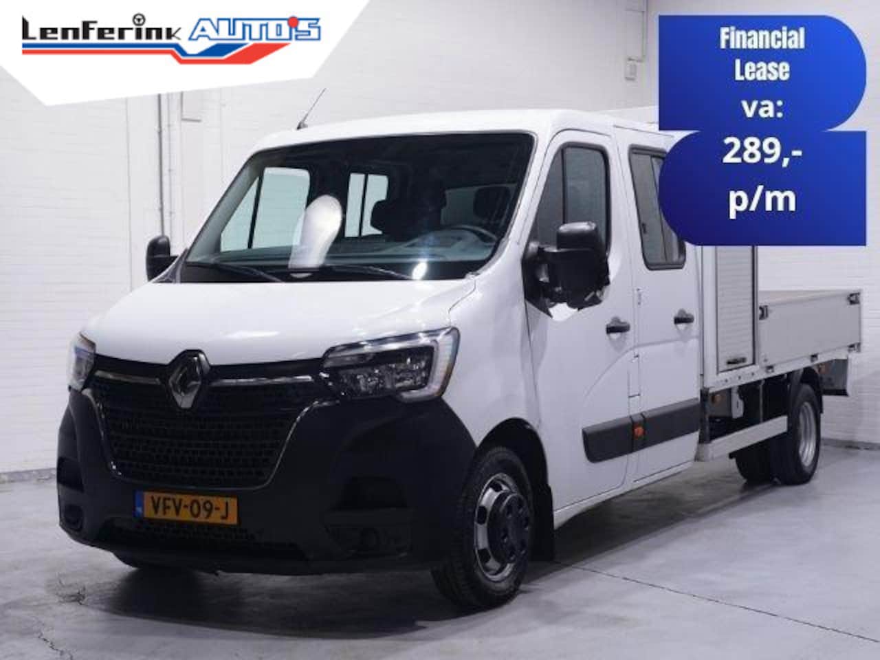 Renault Master - 2.3 dCi 145 pk Pick Up / Open Laadbak 6-Zits Airco, Trekhaak 3.500 kg, LxBxH 245x208x38 cm - AutoWereld.nl