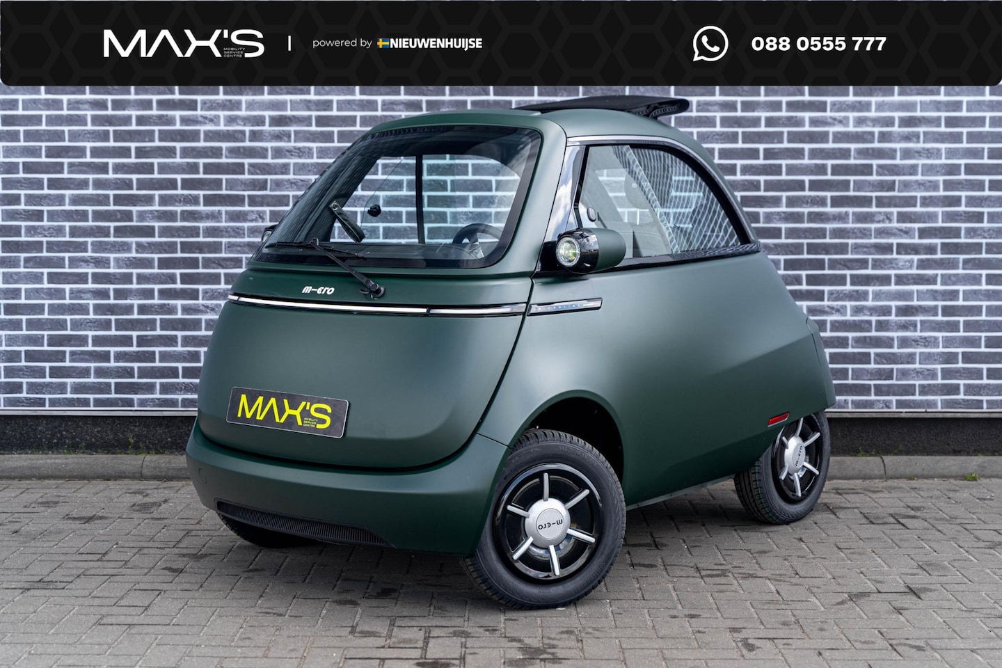 Micro Microlino - Edition 12,5 kWh | Schuifdak | 177KM Rijbereik | Led | USB | Achteruitverwarming | Stoffen - AutoWereld.nl