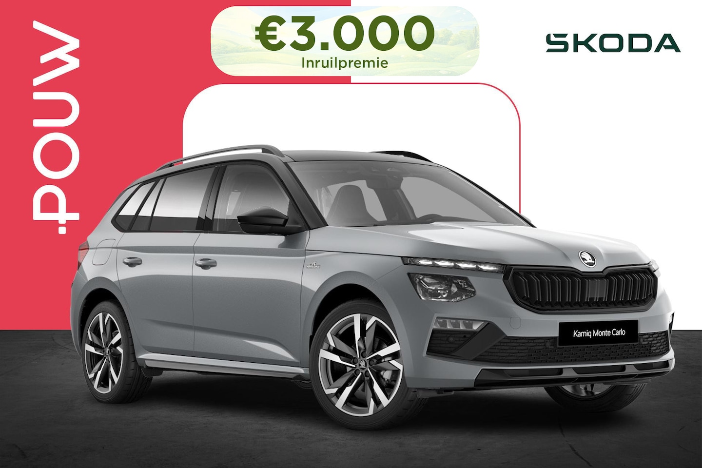 Skoda Kamiq - 1.0 TSI 115pk Monte Carlo | Trekhaak Wegklapbaar | 18" Velgen - AutoWereld.nl