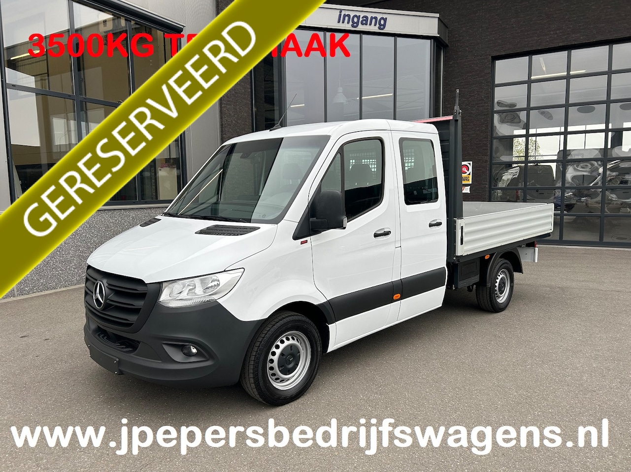 Mercedes-Benz Sprinter - 317 CDI L2 D.C Open laadbak / 3500KG Trekhaak / Airco / Standkachel - AutoWereld.nl