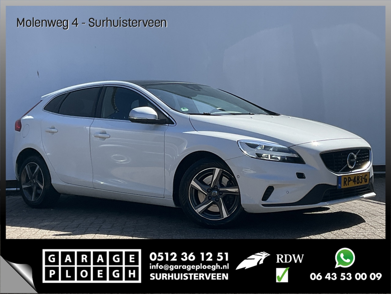 Volvo V40 - 2.0 D3 Business Sport Automaat Pano Nav/Cam Stoelverw Leer Orig.NL Voll.Onderhouden! - AutoWereld.nl