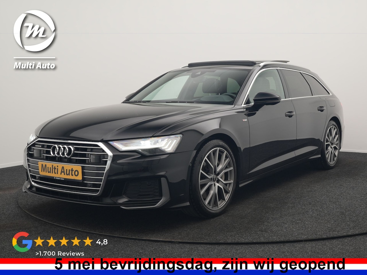 Audi A6 Avant - 50 TFSI e Quattro 2x S Line PHEV 300pk Dealer O.H. | Trekhaak Af Fabriek | Panodak | Head - AutoWereld.nl