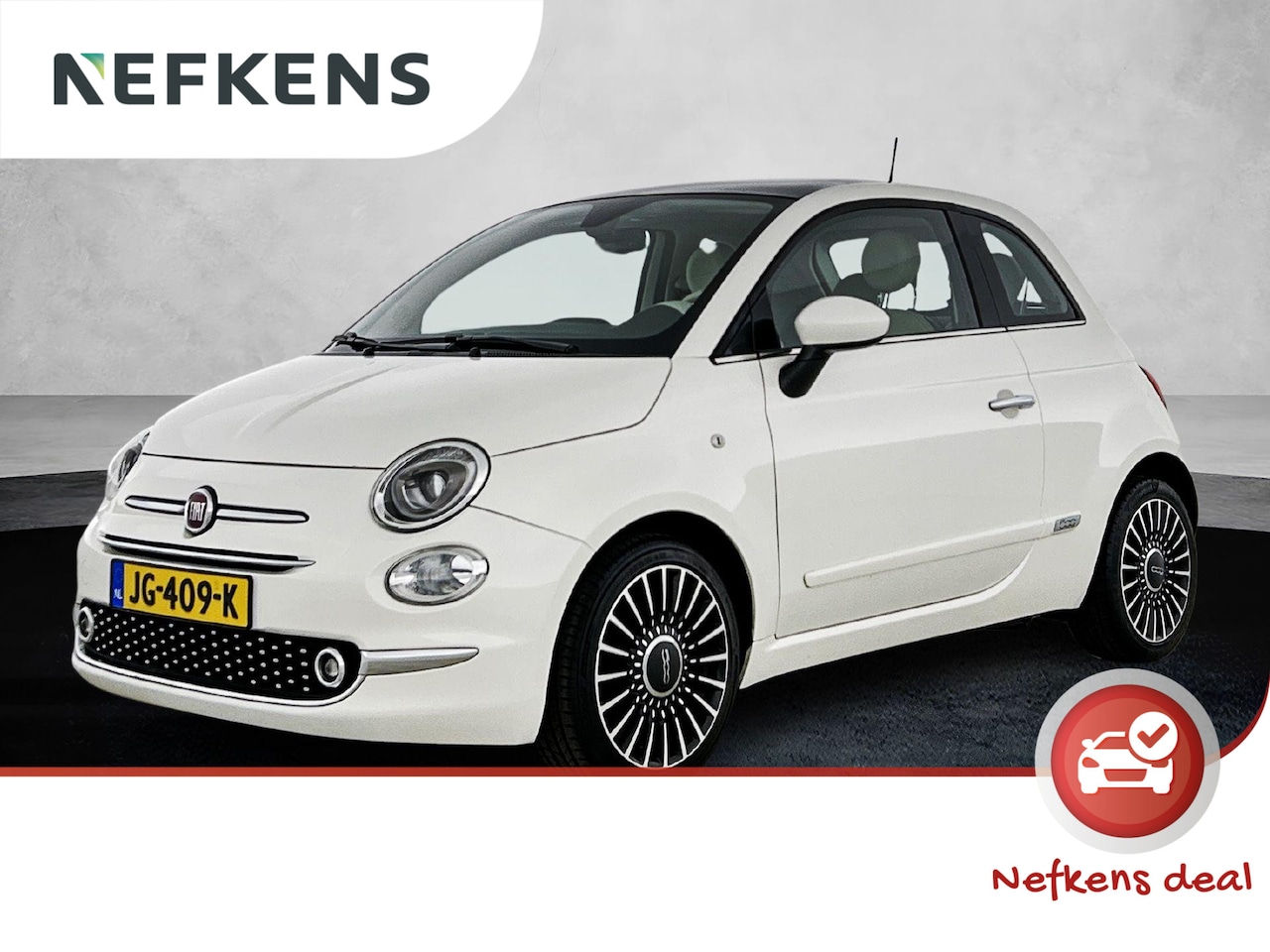 Fiat 500 - 0.9 TwinAir Turbo Lounge Navigatie | Climate Control | Panorama dak | 16 LMV | - AutoWereld.nl