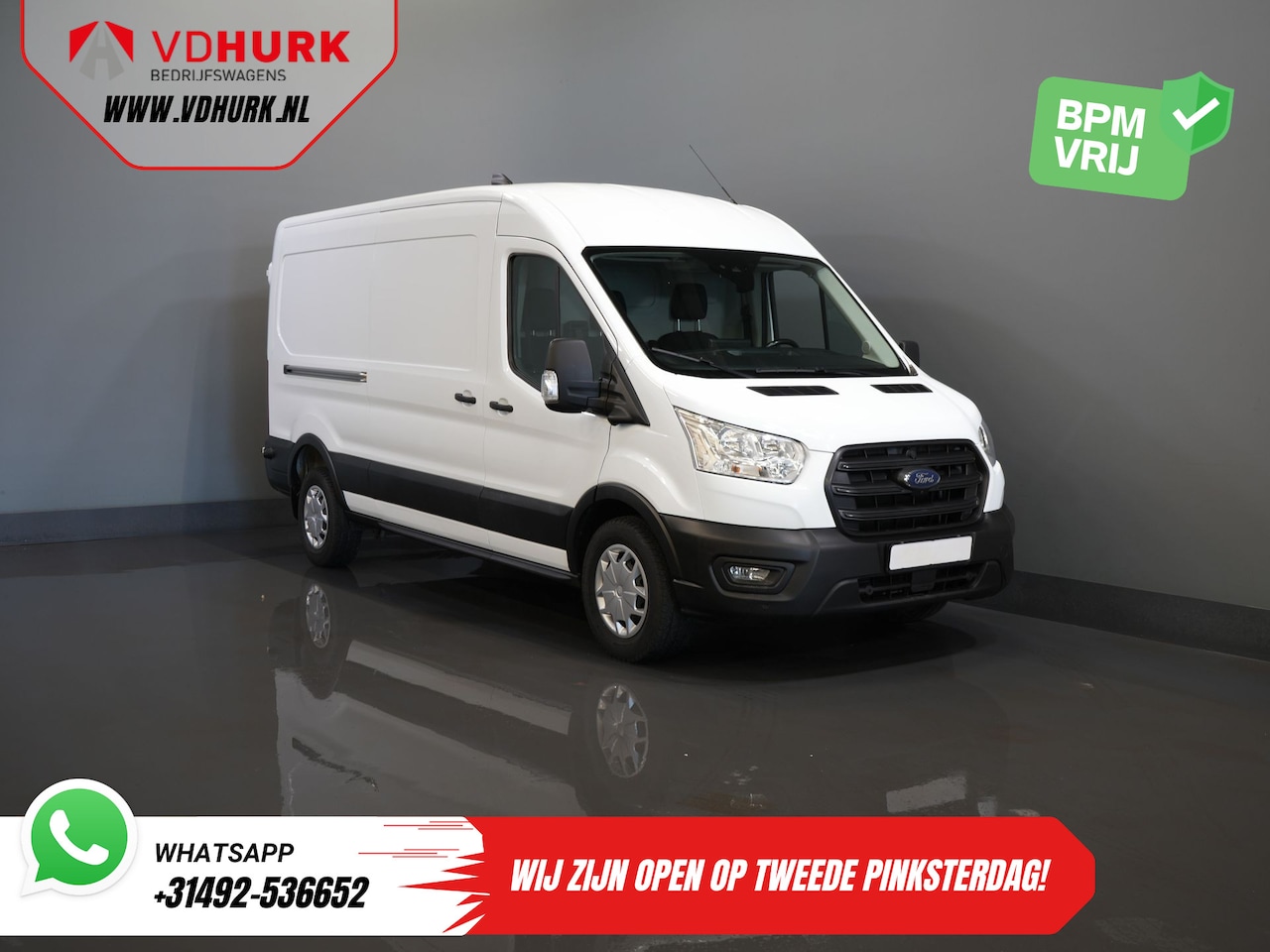 Ford Transit - 2.0 TDCI 130 pk Aut. L3H2 Trend 270Gr.Deuren/ Carplay/ 360 Camera/ PDC/ Climate/ Cruise - AutoWereld.nl