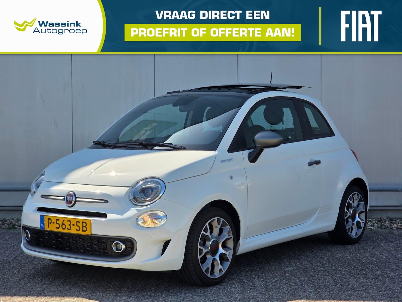 Fiat 500 - 1.0 Hybrid Sport Schuifdak | Navigatie | Climate Control | Bluetooth - AutoWereld.nl