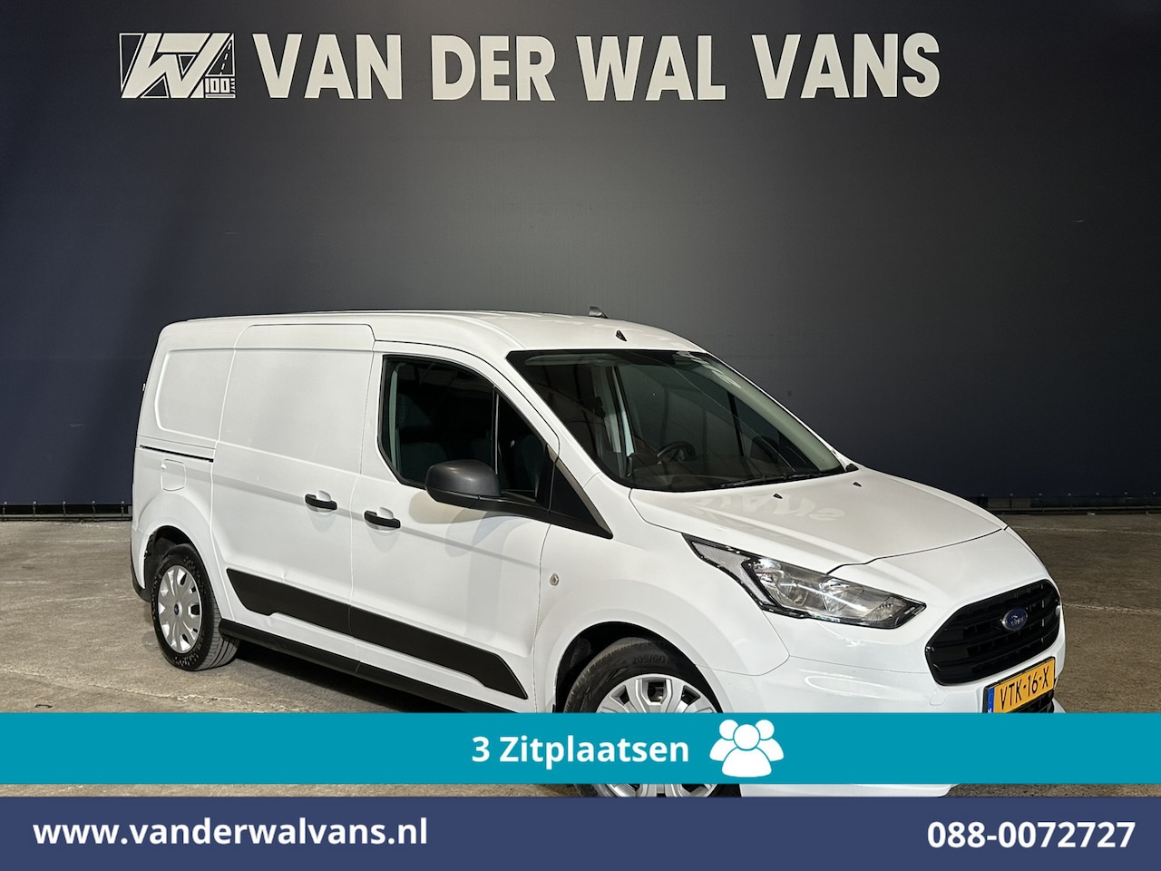 Ford Transit Connect - 1.5 EcoBlue 100pk L2H1 Euro6 Airco | 3-Zits | Camera | Navigatie | Cruisecontrol Verwarmde - AutoWereld.nl