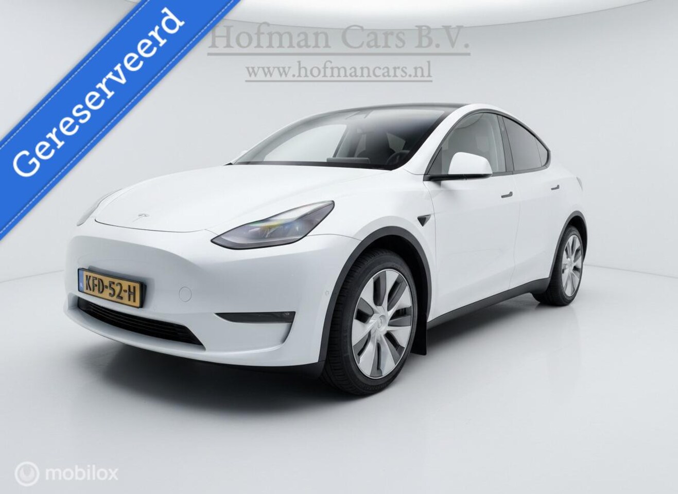 Tesla Model Y - | SOH 95% | Long Range Dual Motor AWD | 2023 | 351 PK | Pearl White | Trekhaak | Autopilot - AutoWereld.nl