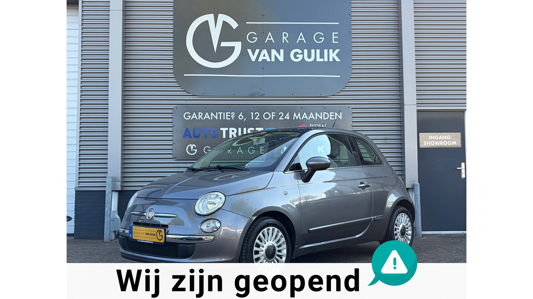 Fiat 500 - 1.2 Lounge 69PK Panodak,Airco,ElektrRamen+Spiegels,Isofix,Bluetooth,Multi-Stuur,Radio/Cd-S - AutoWereld.nl