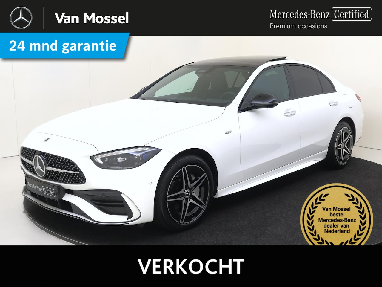 Mercedes-Benz C-klasse - 300 e Business Solution AMG Panoramadak / Keyless / Memory Seats / Burmester / 360 Camera - AutoWereld.nl