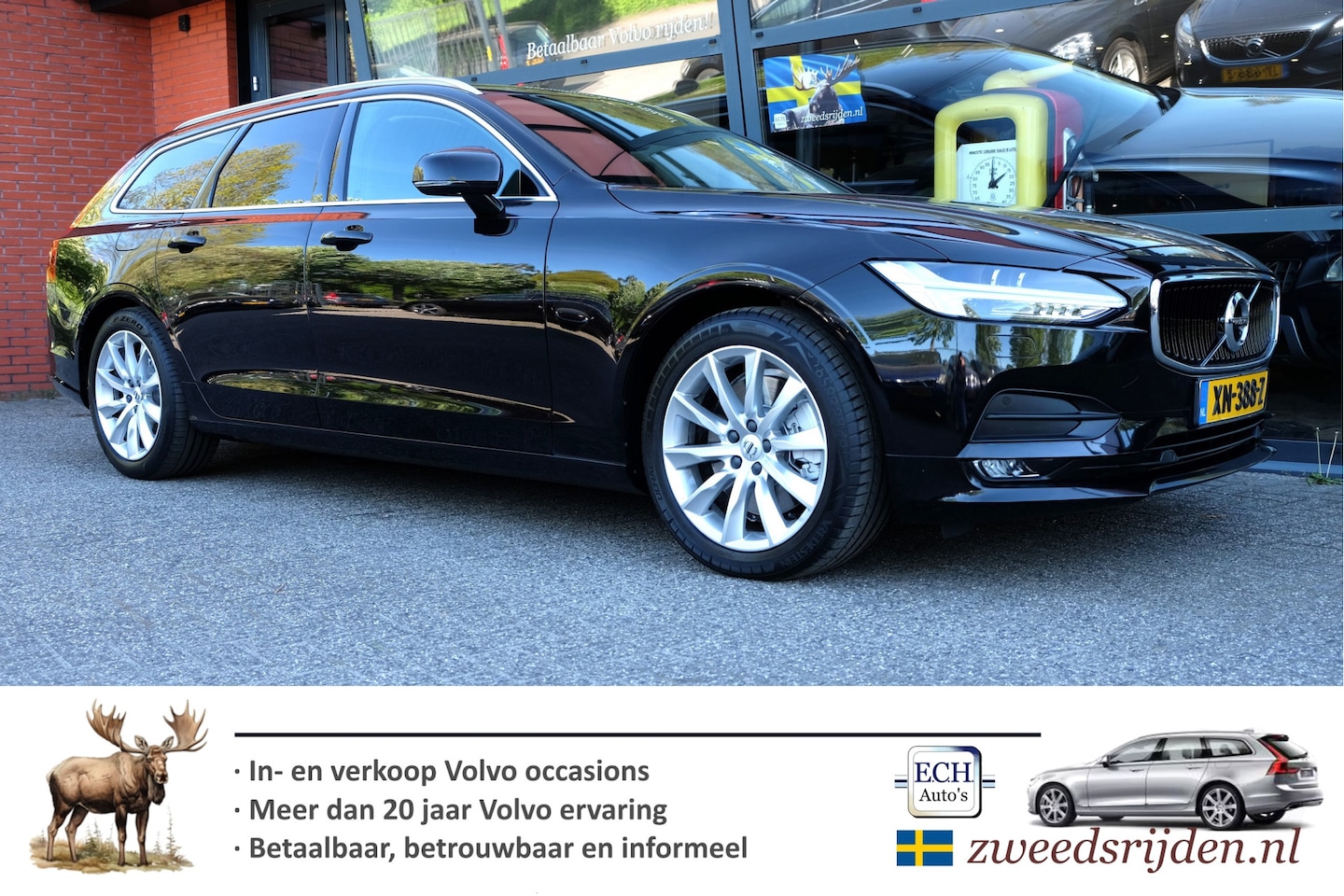 Volvo V90 - 2.0 T4 190 pk Aut. Leer, Apple CarPlay, Trekhaak - AutoWereld.nl