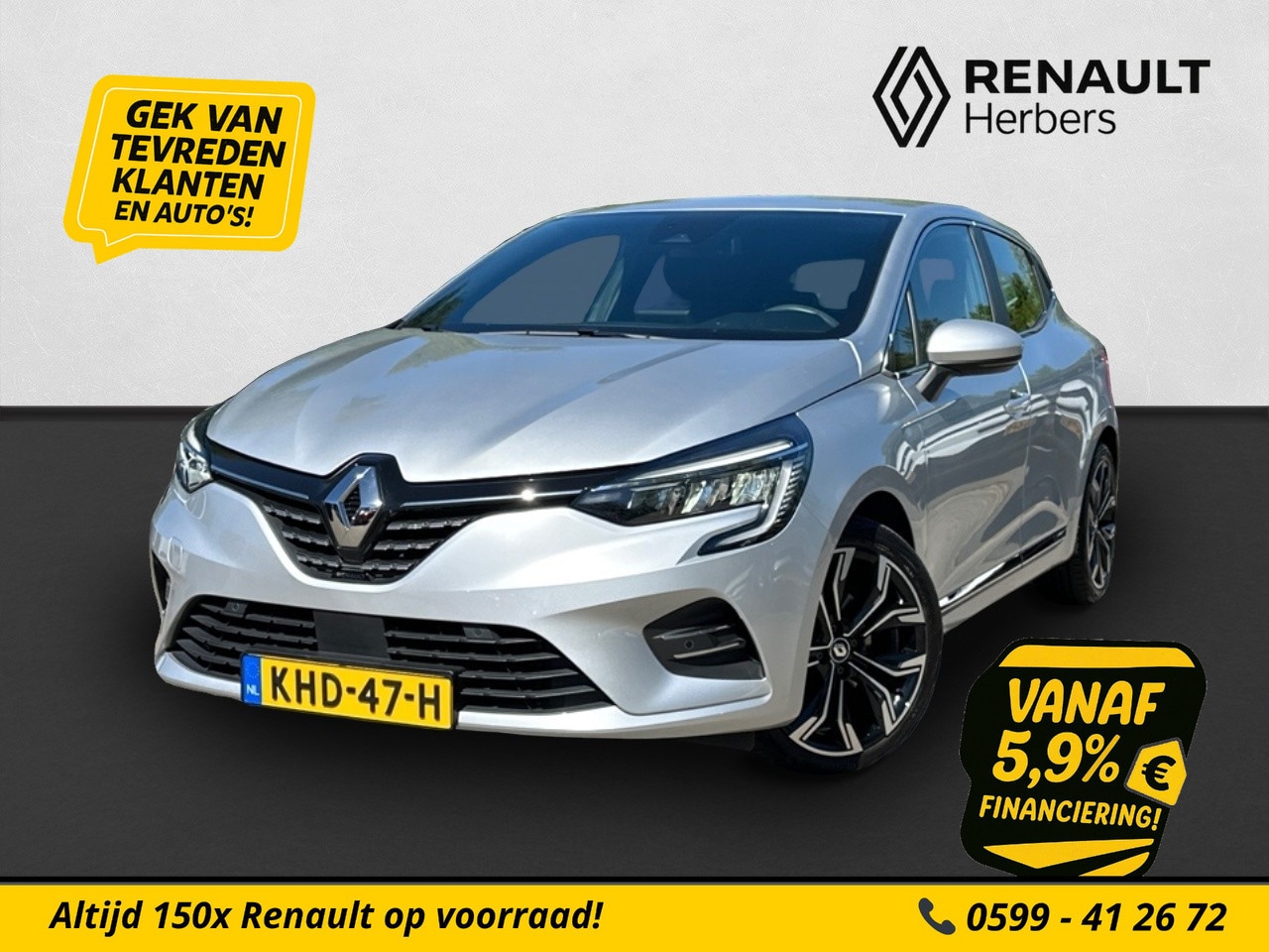 Renault Clio - 1.6 E-Tech Hybrid 145 Techno CRUISE / CAMERA / GROOT NAVI - AutoWereld.nl