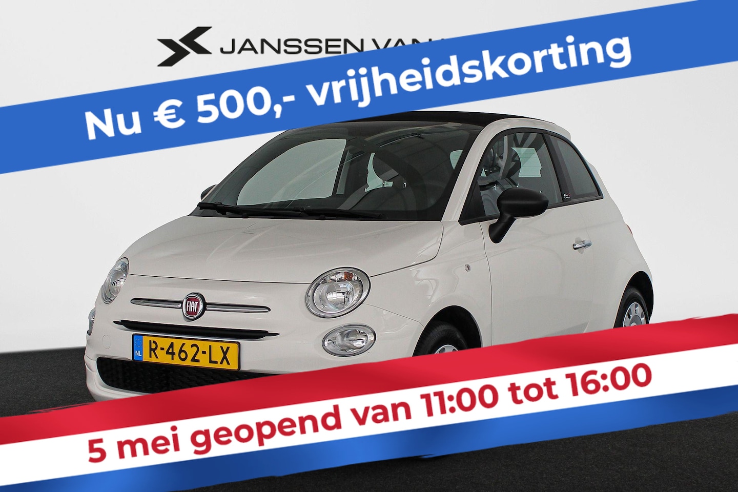 Fiat 500 C - 1.0 Hybrid Cult Cabriolet Airco Cruise Control Private lease €369,- p/m - AutoWereld.nl