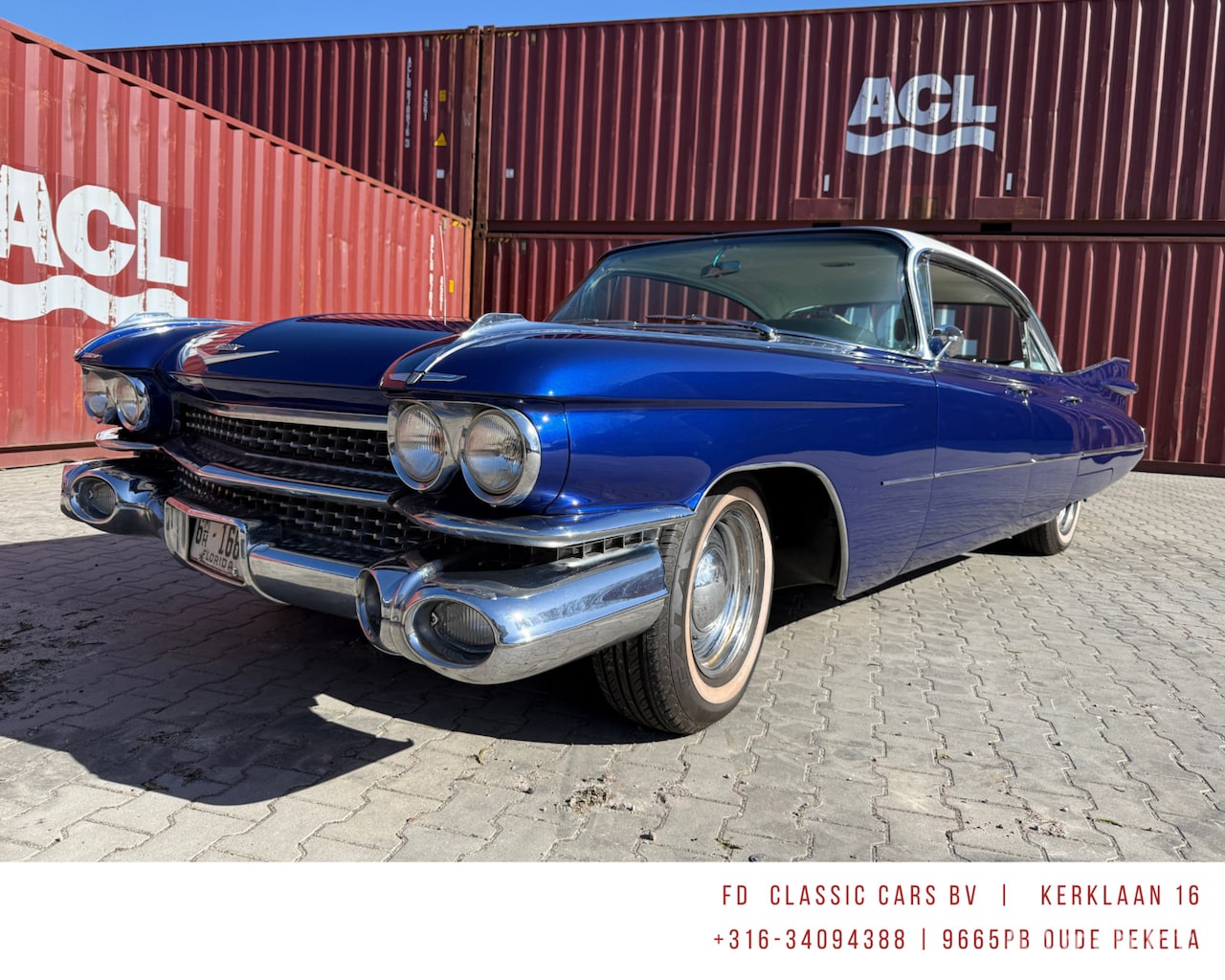 Cadillac Series 62 - Sedan Deville 1959 Sedan Oldtimer Blauw - AutoWereld.nl