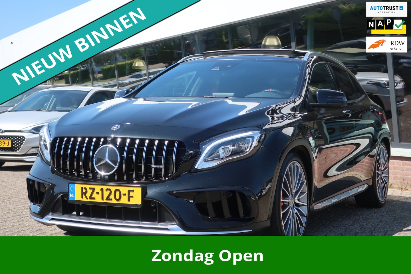 Mercedes-Benz GLA-Klasse - AMG 45 4MATIC Premium Plus ADAP-CRUIS_360CAM_SFEERVER_H&K. - AutoWereld.nl