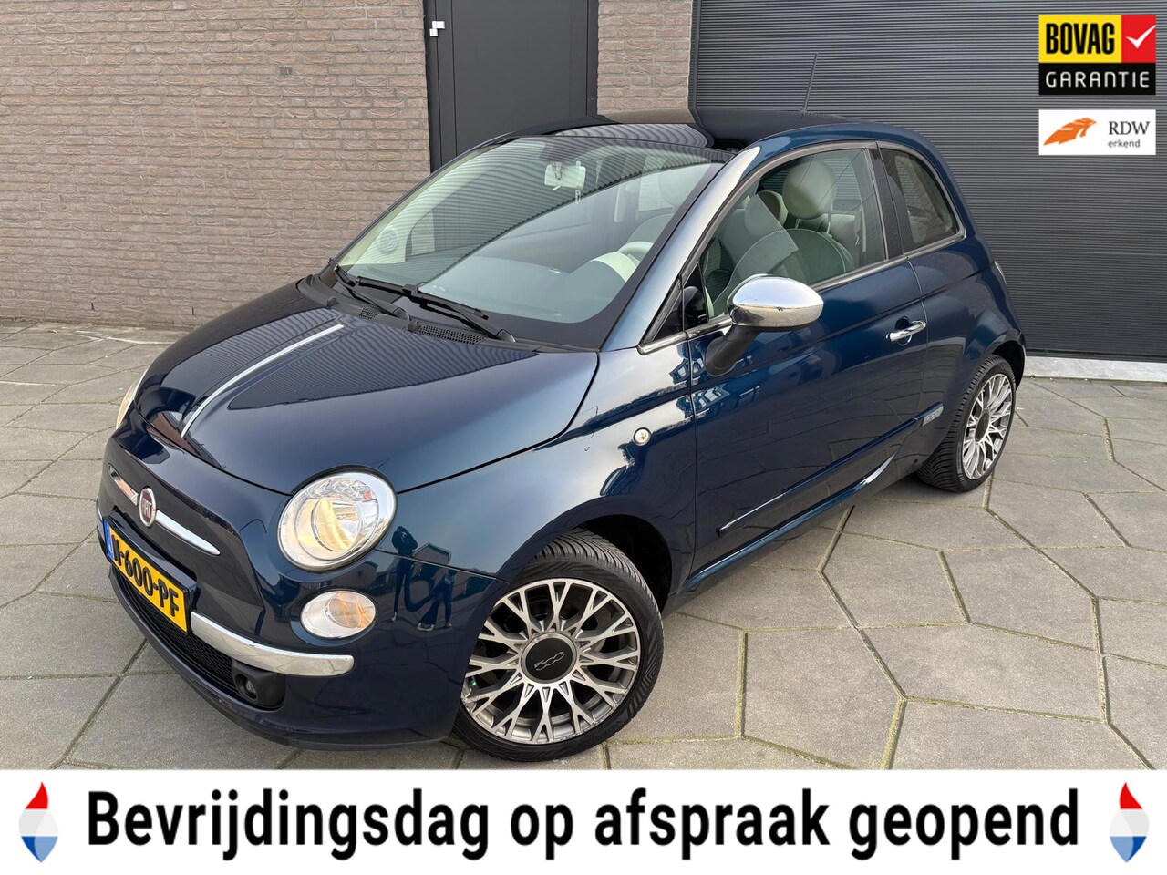 Fiat 500 - 1.2 Lounge ERG VLOT | Airco| Panorama Dak | 16 Inch LMvlg | All Season Vredestein| PDC ach - AutoWereld.nl