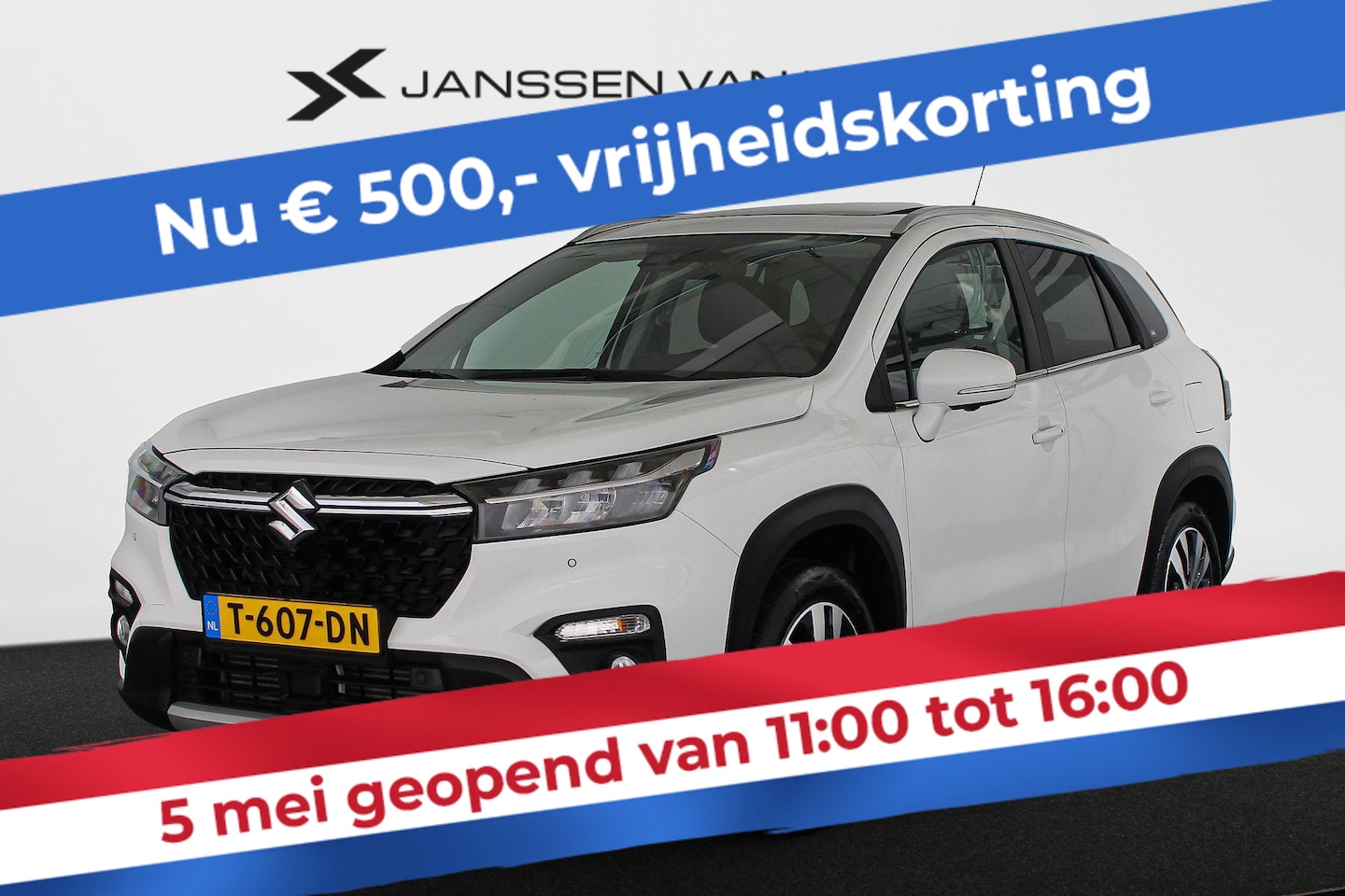 Suzuki S-Cross - 1.4 Boosterjet Style Smart Hybrid Panoramadak 360 Camera Carplay Navi Keyless - AutoWereld.nl