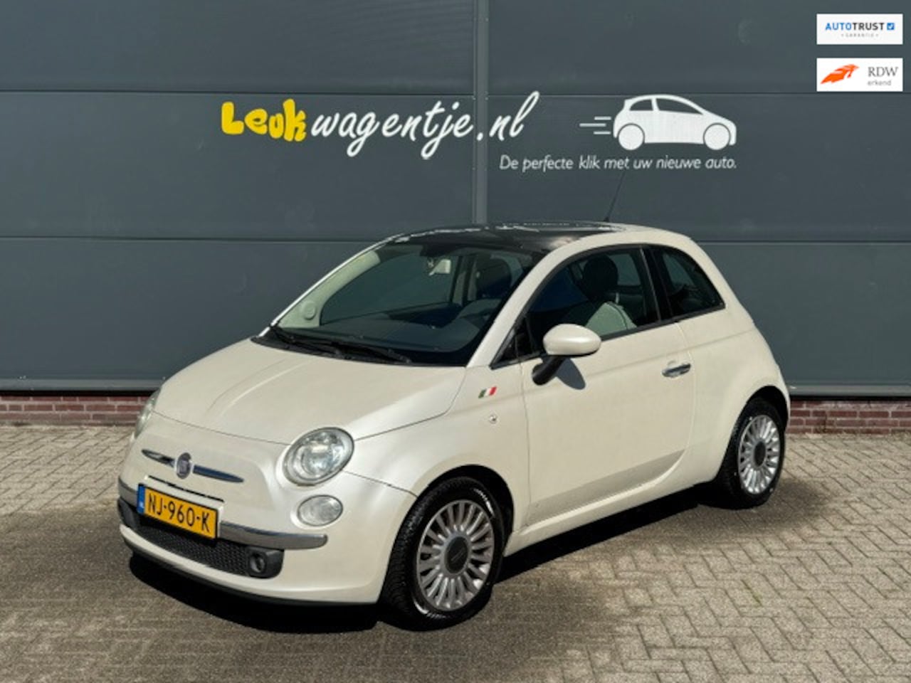 Fiat 500 - 0.9 TwinAir Lounge *parelmoer *airco *pano *lichtm. - AutoWereld.nl