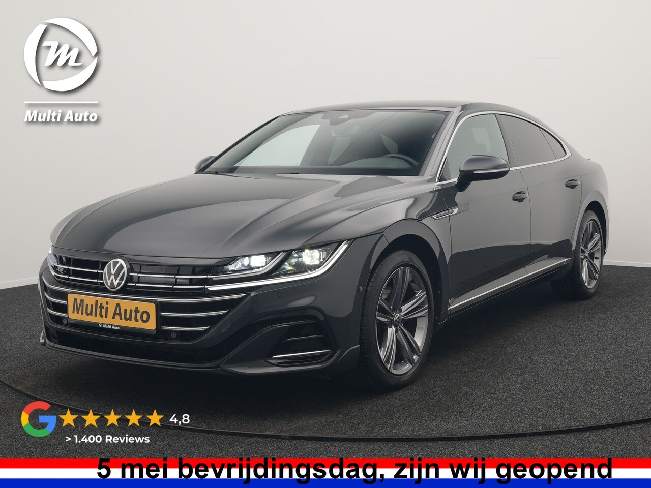 Volkswagen Arteon - 1.4 TSI eHybrid R-Line Plug In Hybrid 218pk Dealer O.H. PHEV | Lederen Sportstoelen Memory - AutoWereld.nl