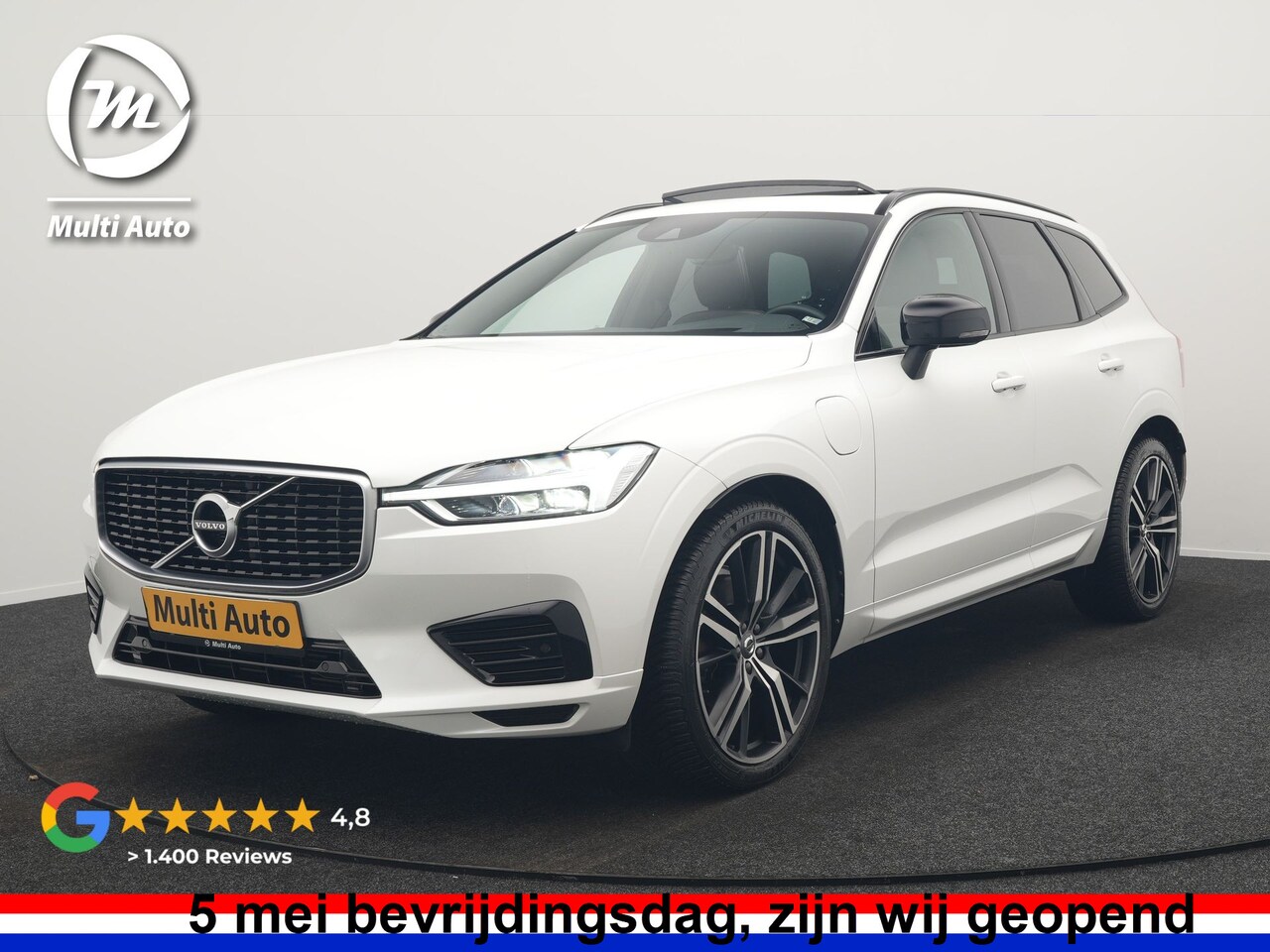 Volvo XC60 - Recharge T8 AWD R-Design PHEV 391pk Dealer O.H. | Panodak | Luchtvering | Head Up | Camera - AutoWereld.nl