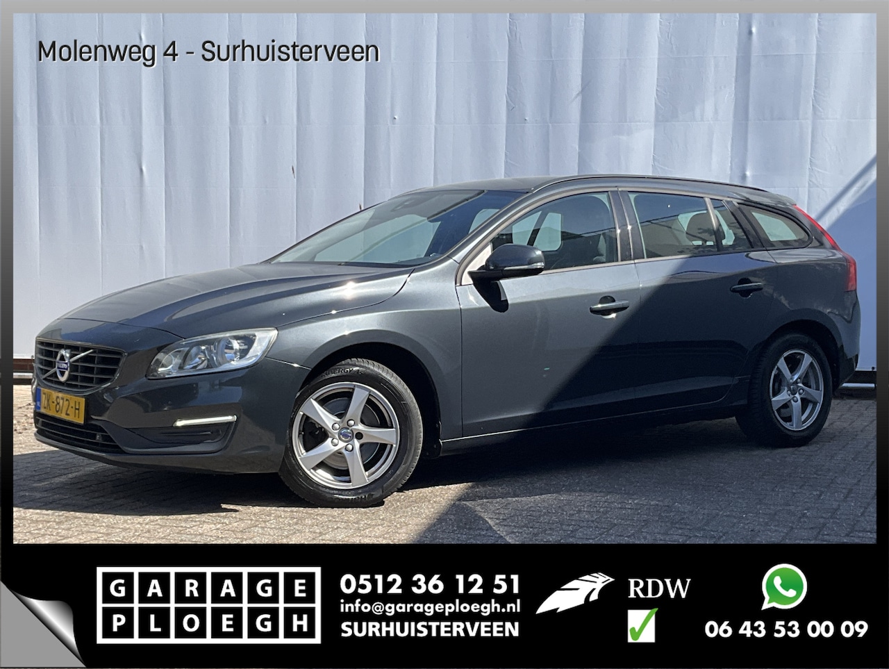Volvo V60 - 2.0 D2 Summum Leer Navi/Cam Stoelverwarming Cruise Nette Auto! - AutoWereld.nl