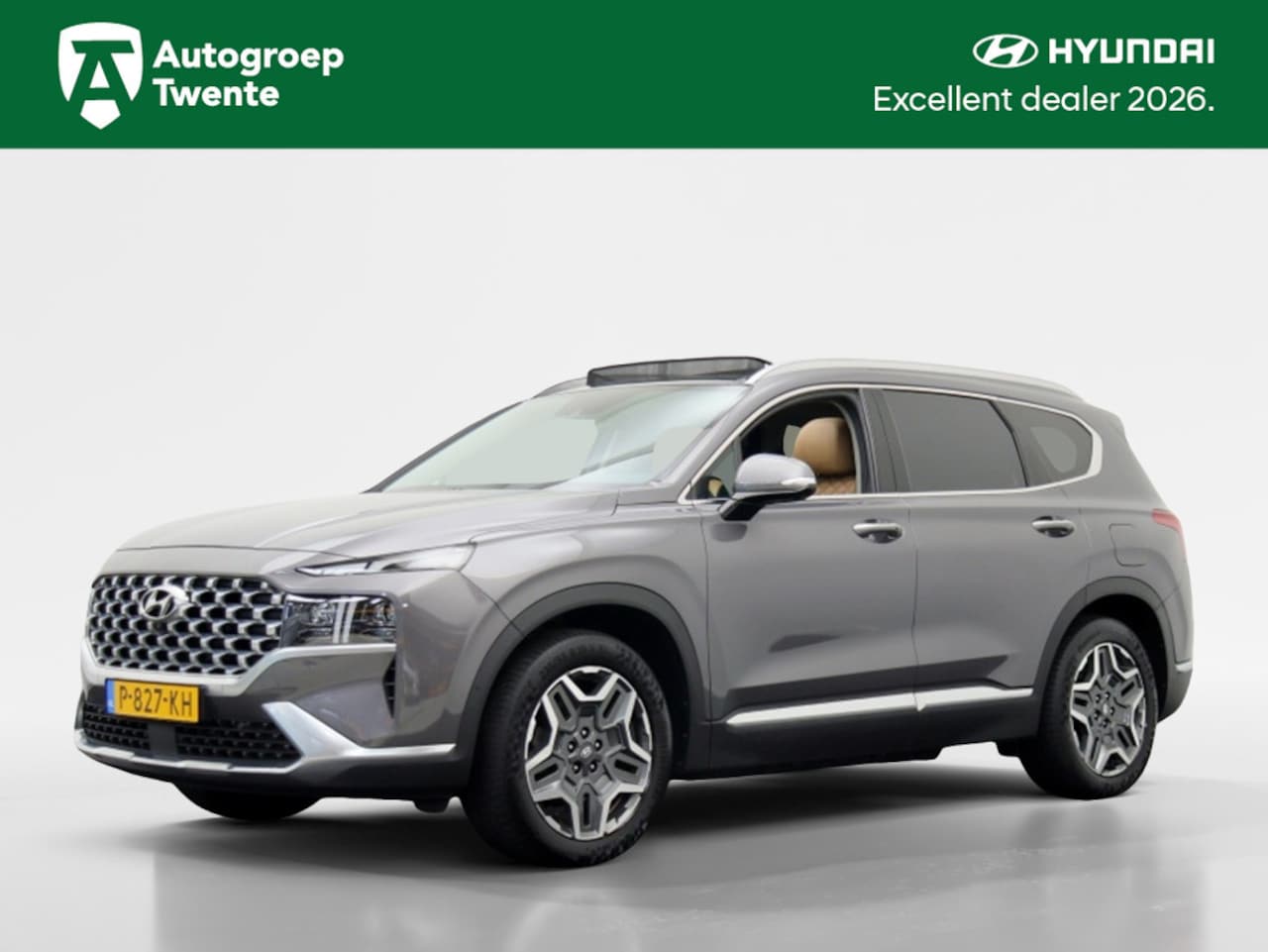 Hyundai Santa Fe - 1.6 T-GDI PHEV Premium Sky | 265PK 4WD | Camel Leder - AutoWereld.nl