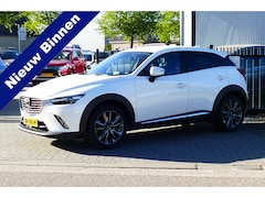 Mazda CX-3 - 2.0 SkyActiv-G 120 GT-M Wit Metallic, Navi, Camera, Leer, StoelVerw, 18"LMV, Haak 1200kg