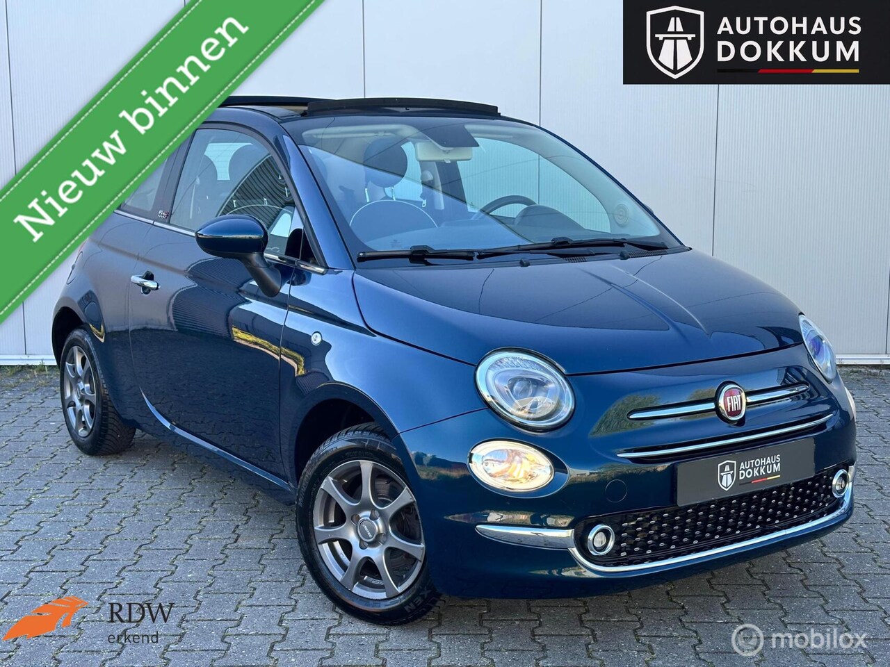 Fiat 500 C - 1.2 Popstar Prachtige kleur! Airco/Cruise/PDC - AutoWereld.nl