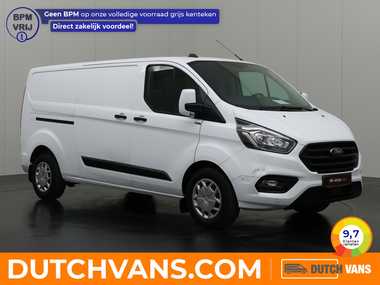 Ford Transit Custom - 2.0TDCi 130PK Lang | Airco | Cruise | 3-Zits | Betimmering - AutoWereld.nl