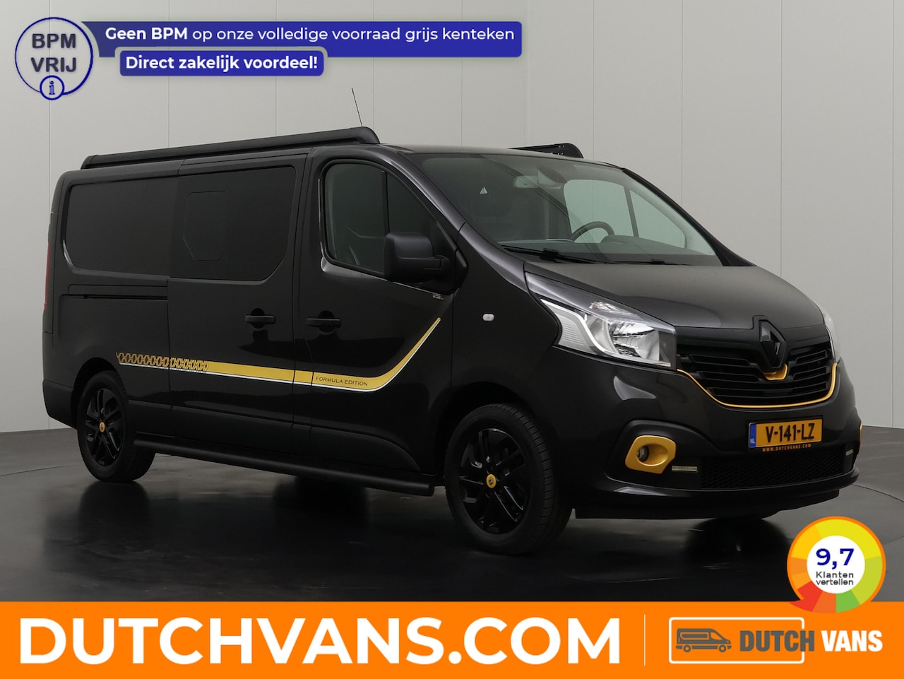 Renault Trafic - 1.6DCi 145PK Formula Edition Yellow Dubbele Cabine | Euro 6 | Bomvol !! | Leder | 2xSchuif - AutoWereld.nl