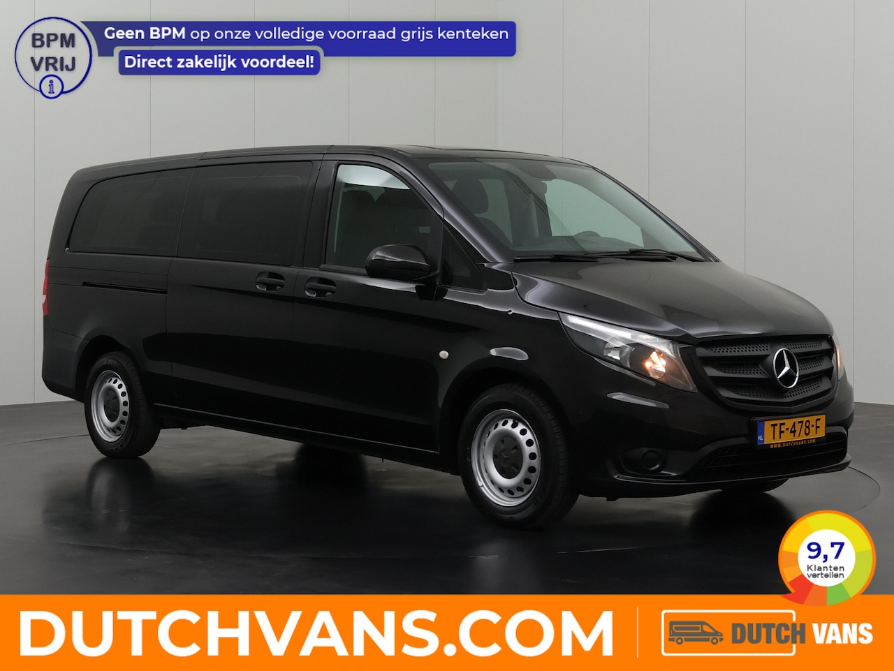 Mercedes-Benz Vito - Automaat Extra Lang 9-Persoons | Kombi | Personenbus | Airco | Cruise | 3-3-3 Stoelopstell - AutoWereld.nl