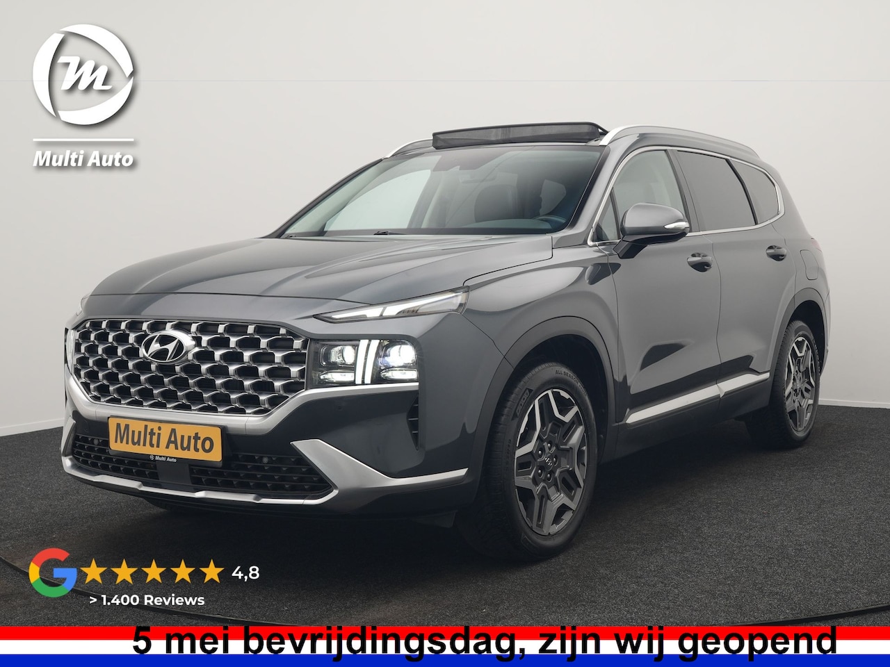 Hyundai Santa Fe - 1.6 T-GDI Comfort Smart Sky PHEV 266pk Dealer O.H. | Trekhaak Afn. | Panodak | Adaptive Cr - AutoWereld.nl
