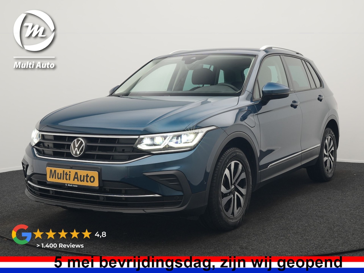 Volkswagen Tiguan - 1.4 eHybrid PHEV 245pk Dealer O.H. | Adaptive Cruise | 360 Camera | IQ Light | Voorstoelen - AutoWereld.nl