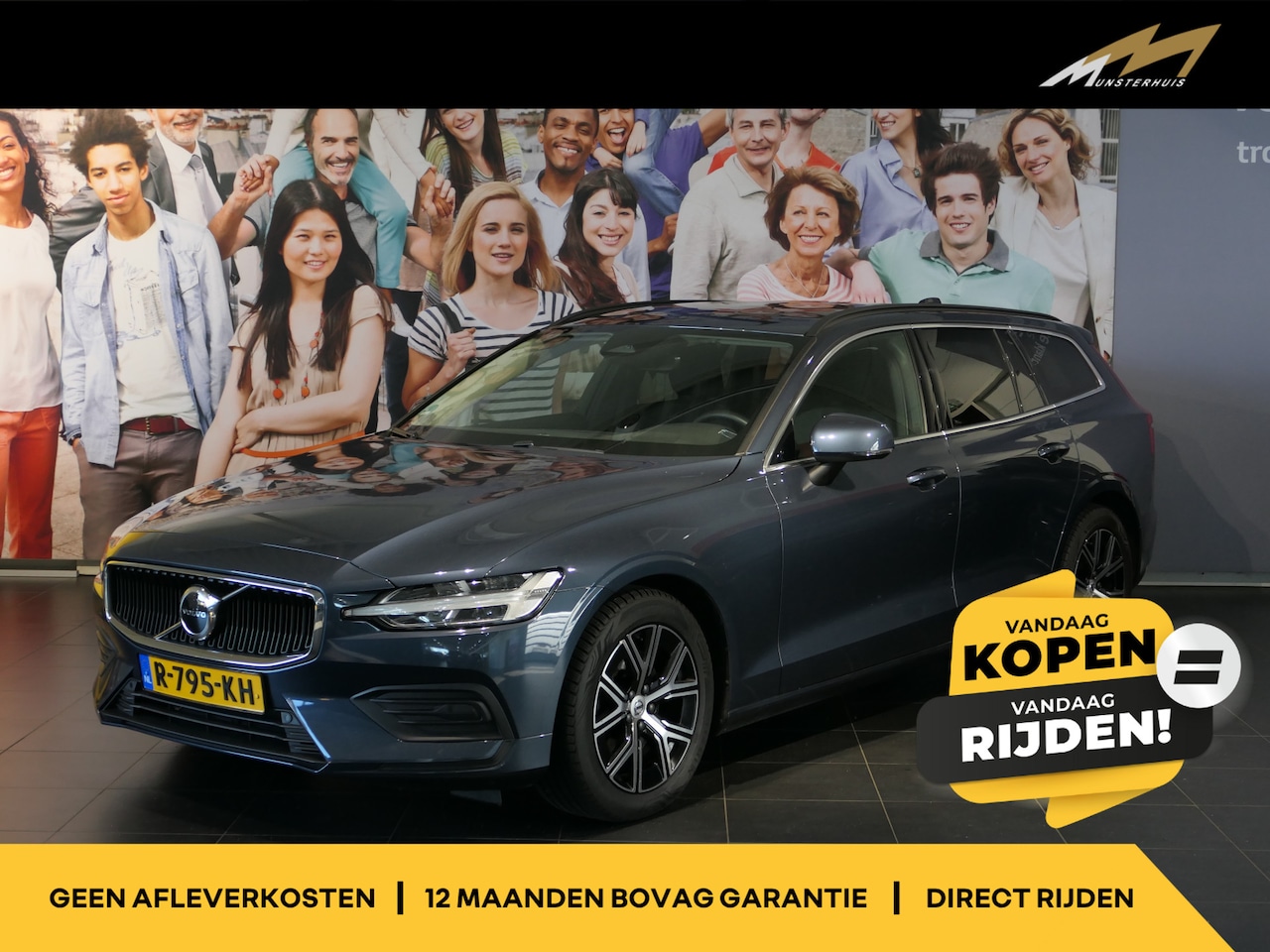 Volvo V60 - 2.0 B3 Core - Occasion Lease vanaf €664 p/m - Verwarmde voorruit / (achter)stoelen & stuur - AutoWereld.nl