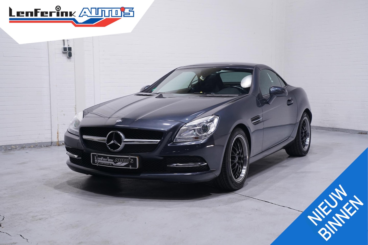 Mercedes-Benz SLK-klasse - 200 navigatie lederen-bekleding stoelverwarming electrische-kap comfort-pakket 16"-lmv - AutoWereld.nl