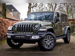 Jeep Wrangler Unlimited - 4xe 380 Sahara Cognac Leder | Sky One Softtop | Sarge Green | Adaptive Cruise | Trekhaak