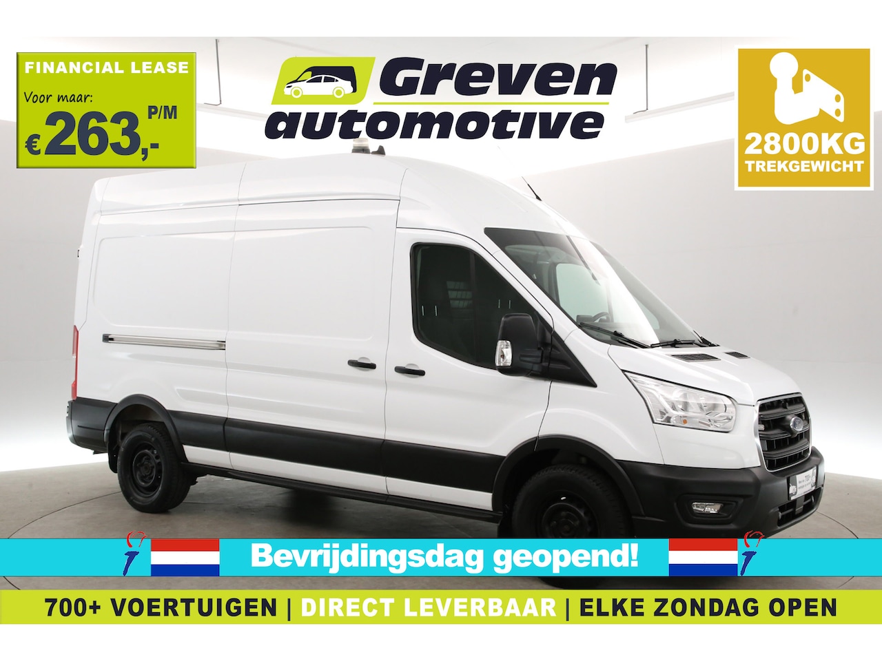 Ford Transit - 2.0 TDCI 170PK L2H2 | 2800kg Trekgew. | Traanplaat | Trekhaak | Airco | Camera | Cruise | - AutoWereld.nl