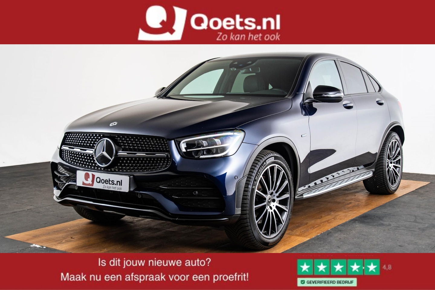 Mercedes-Benz GLC-klasse Coupé - 300e 4MATIC Coupe AMG Line interieur/exterieur - Nightpakket -AIR BODY CONTROL - Treeplank - AutoWereld.nl