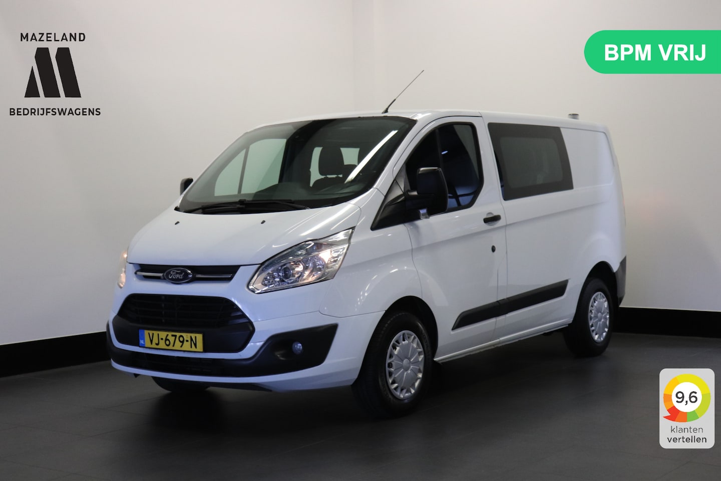 Ford Transit Custom - 2.2 TDCI 125PK Dubbel Cabine - Airco - Radio - PDC - €7.450,- Excl. - AutoWereld.nl