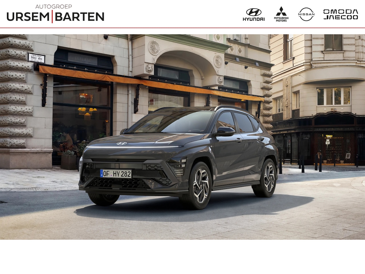 Hyundai Kona - 1.6 GDI HEV N Line | 18-inch lichtmetalen velg, two-tone glanzend zwart | Achterstoelen ve - AutoWereld.nl